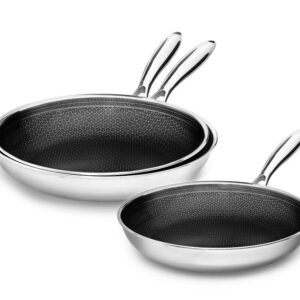 Stegepandesæt i 3-dele - hybrid non-stick onyx cookware stegepander